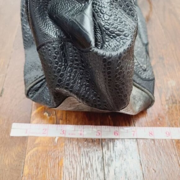 Vintage 80s NAS Alentino Faux Snakeskin Python Abstract Patchwork Purse - Picture 7 of 16